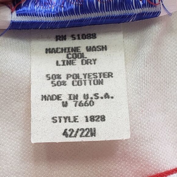 NWT K.K. Made in USA Vintage Nautical Anchor White and Red Top Sz 22W - Picture 15 of 16